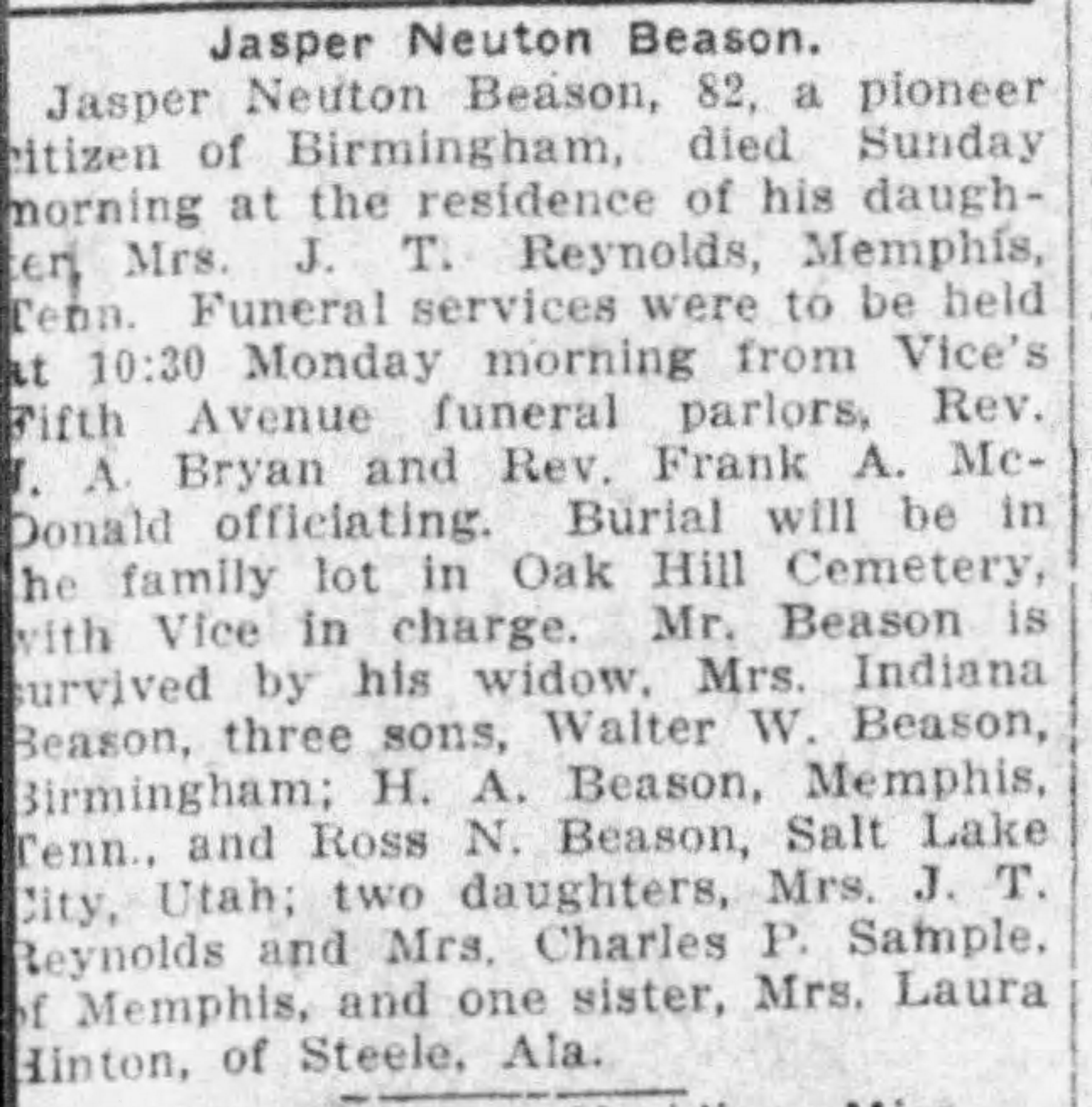 Jasper Neuton Beason